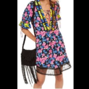 TOPSHOP dress multi-color neon size 8